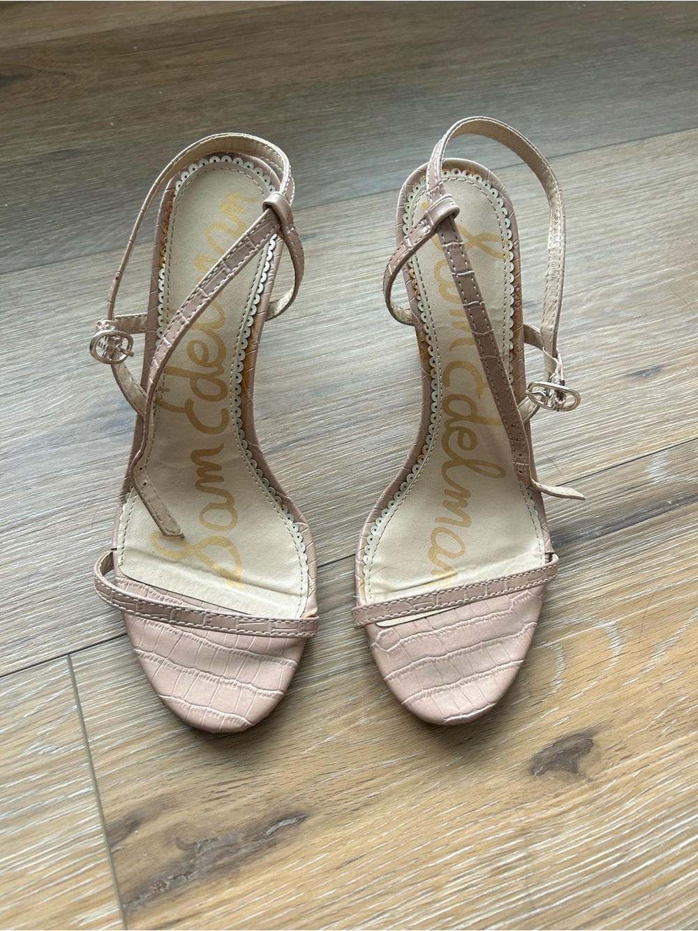 Sam Edelman Dara croc heels- size 8